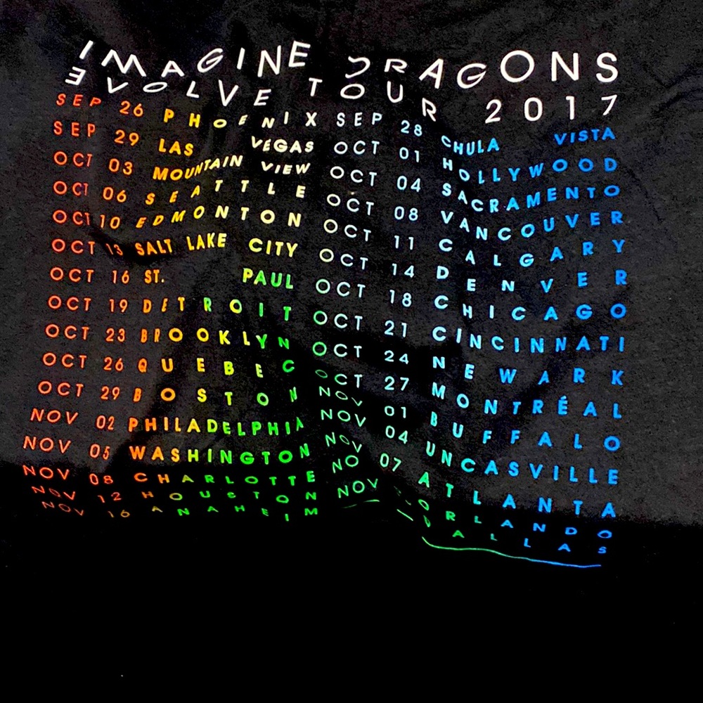 2xl Imagine dragons tee